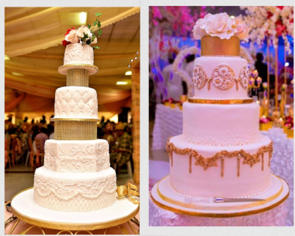 Cake designs for a wedding in Nigeria-GoldnLilies